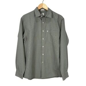 AIGLE Mens Plaid Button Down Shirt Long‎ Sleeve Casual Pocket Size M